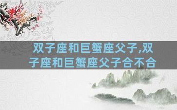 双子座和巨蟹座父子,双子座和巨蟹座父子合不合
