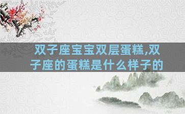 双子座宝宝双层蛋糕,双子座的蛋糕是什么样子的