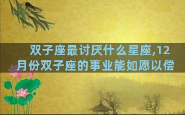 双子座最讨厌什么星座,12月份双子座的事业能如愿以偿