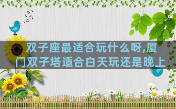 双子座最适合玩什么呀,厦门双子塔适合白天玩还是晚上