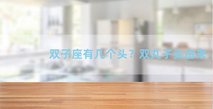 双子座有几个头？双丸子头由来