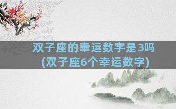 双子座的幸运数字是3吗(双子座6个幸运数字)