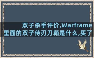 双子杀手评价,Warframe里面的双子侍刃刀鞘是什么,买了怎么用