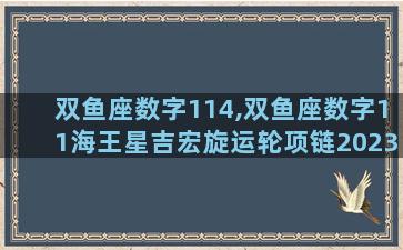 双鱼座数字114,双鱼座数字11海王星吉宏旋运轮项链2023