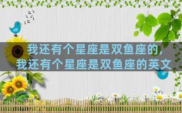 我还有个星座是双鱼座的,我还有个星座是双鱼座的英文