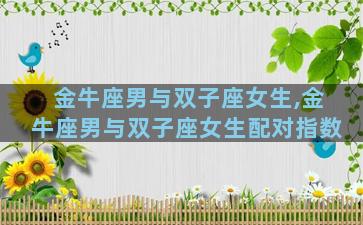 金牛座男与双子座女生,金牛座男与双子座女生配对指数
